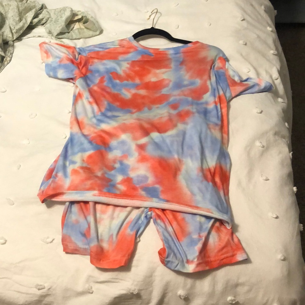 Tye dye shirt and short set